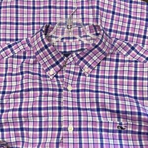 Vineyard Vines Button Down Shirt Men's Size lilac / blue sz L